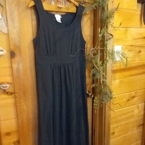 Black Heathered Sheath Sleeveless Dress